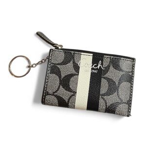 Coach Signature Logo ID Case Keychain